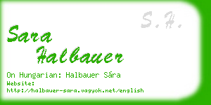 sara halbauer business card