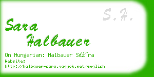 sara halbauer business card